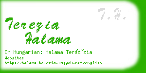 terezia halama business card
